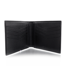 Load image into Gallery viewer, Interior view of the black billfold wallet.