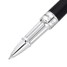 Load image into Gallery viewer, Close up to the grip section of the black rollerball pen.