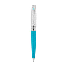 Load image into Gallery viewer, Front view of the ice blue ballpoint pen on a white background.