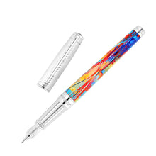 Load image into Gallery viewer, The image shows the Graff'ty Fountain Pen with the cap off, set to the side, on a white background.