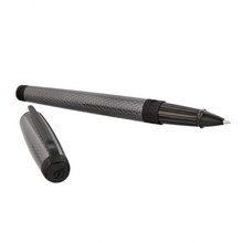 Load image into Gallery viewer, Side view of the rollerball pen with the cap next to it. Set on a white background.