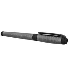 Load image into Gallery viewer, Angled side view of the rollerball pen with the cap on.