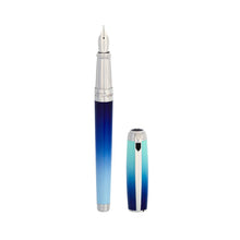 Load image into Gallery viewer, Front view of the fountain pen with the cap set to the side.