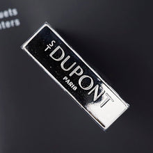 Load image into Gallery viewer, Top view of the lighter, featuring the S.T. Dupont logo engraving.