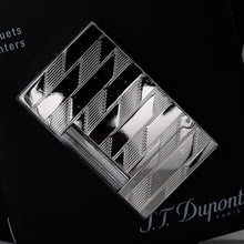 Load image into Gallery viewer, Front view of the engraved lighter placed on top of the documents.