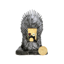 Load image into Gallery viewer, The smoking kit on a white background. This one features the throne, lighter, and coin.