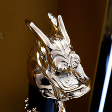 Load image into Gallery viewer, Angled close up to the dragon's head.