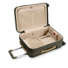 Load image into Gallery viewer, Briggs & Riley Sympatico Essential Carry-On Spinner - Olive
Image of divided interior packing with top lid shown zipped closed.
Dimensions: 22 x 14 x 9-11.25 in / 55.9 x 35.6 x 22.9-28.6 cm
