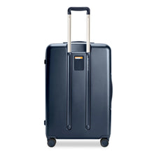 Load image into Gallery viewer, Briggs & Riley Sympatico Large Expandable Spinner - Navy
Shown in Back Panel View with telescoping handle fully extended.
Dimensions: 30 x 20 x 12-14.25 in / 76.2 x 50.8 x 30.5-36.2 cm