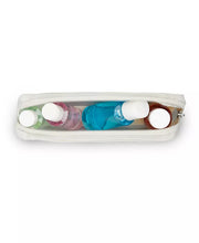 Load image into Gallery viewer, Interior view of the small bag with soap bottles tucked inside (not included).