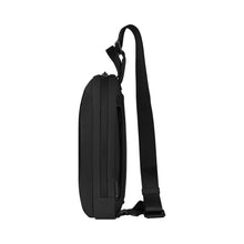 Load image into Gallery viewer, Victorinox Travel Essentials Sling Bag - Black
Image of Slim Profile Side Panel View
Height:  11.8"
Length:  3.1"
Width:    7.1"
Weight:  0.9 lbs.