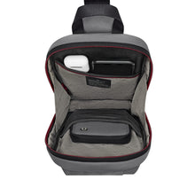 Load image into Gallery viewer, Victorinox Travel Essentials Sling Bag - Frost Grey
Image of Interior View, with organization for your business travel essentials.
Height:  11.8"
Length:  3.1"
Width:    7.1"
Weight:  0.9 lbs.