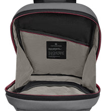 Load image into Gallery viewer, Victorinox Travel Essentials Sling Bag - Frost Grey
Image of Interior View, showing nylon gussets to prevent contents from spilling out when unzipped.
Height:  11.8"
Length:  3.1"
Width:    7.1"
Weight:  0.9 lbs.