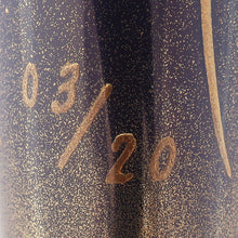 Load image into Gallery viewer, Close up to the hand-painted edition number on the Dawns Celebration: three of twenty.