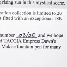 Load image into Gallery viewer, Close up to the Empress Dawn's Celebration edition number written in the certificate: 3 of 20.