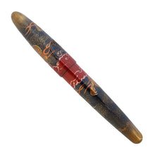 Load image into Gallery viewer, Back view of the Double Dragons Fountain Pen with the cap on.