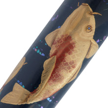 Load image into Gallery viewer, Close up to the gold and red koi painted on the barrel of the Koi Oasis.