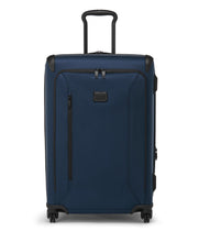 Load image into Gallery viewer, Front panel view of the blue suitcase.