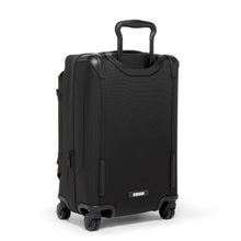 Load image into Gallery viewer, Angled back view of the black suitcase.