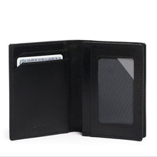 Load image into Gallery viewer, Interior view of the card case, featuring a windowed sleeve for ID cards