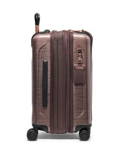 Load image into Gallery viewer, Side panel view of the blush pink wallet with the expandable feature unzipped.