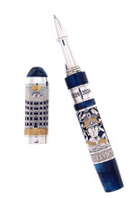 Load image into Gallery viewer, Front view of the rollerball pen with the cap set to the side.