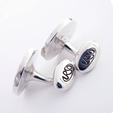 Load image into Gallery viewer, Angled view showing the back of the cufflinks.