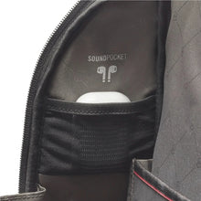 Load image into Gallery viewer, Close up to the interior Soundpocket compartment. Used to hold your earbuds in their case.