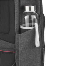 Load image into Gallery viewer, Close up to the backpack's side bottle compartment. Bottle not included.