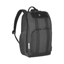 Load image into Gallery viewer, Angled front view of the backpack with the shoulder straps extended.