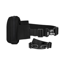 Load image into Gallery viewer, Side Panel View showing the adjustable strap and extension should you wish to carry as a crossbody versus a waist pack.