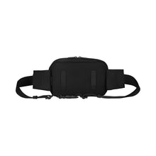 Load image into Gallery viewer, Back panel view of the black belt bag.