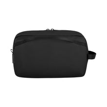 Load image into Gallery viewer, Victorinox Travel Essentials Toiletry Bag - Black
Image of Back Panel View
Height:     6.3"
Length:    5.5"
Width:      10.6"
Weight:    0.4 lbs.
