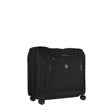Load image into Gallery viewer, Front angled view of the spinner garment bag.