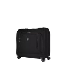 Load image into Gallery viewer, Front angled view of the spinner garment bag.