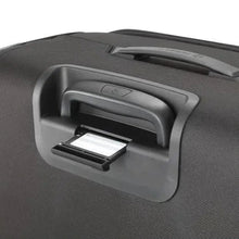 Load image into Gallery viewer, Close up to the retractable ID panel hidden in the telescoping handle casing.