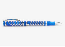 Load image into Gallery viewer, Horizontal view of the Rollerball Pen laid on a white background with the cap posted.
