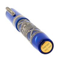 Load image into Gallery viewer, Bottom view of the The Visconti Empire Fountain Pen on a white background. A medal is visible with the engraving EMPIRE 320 / 500