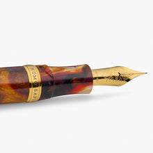 Load image into Gallery viewer, nib close up of the Orion orange Fountain Pen