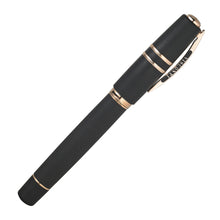 Load image into Gallery viewer, Black pen with gold accents on a white background