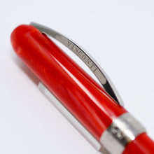 Load image into Gallery viewer, Close up to the cap clip. The word VISCONTI is engraved on both sides.