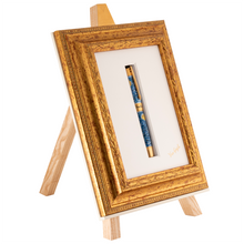 Load image into Gallery viewer, Angled front view of the pen in its display. It is a small easel with a framed canvas. Van Gogh's signature is at the bottom right of the canvas.