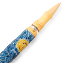 Load image into Gallery viewer, Close up to the rollerball pen's nose section. There is a small demonstrator window in this section.