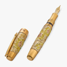 Load image into Gallery viewer, The Fountain Pen with the cap set to the side. Set on a White background.