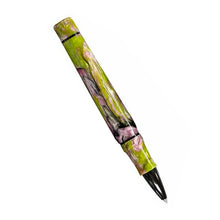 Load image into Gallery viewer, Side view of the Malachite rollerball pen without the cap on a white background.