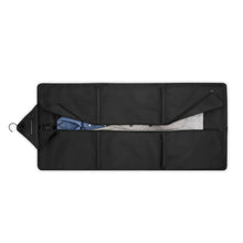Load image into Gallery viewer, Briggs & Riley Check-In Garment Sleeve - Black
Shown in horizontal unfolded position to show full length.  This image shown packed with a Suit and Shirt.
Dimensions:  16.5 x 13 in / 41.9 x 33 cm