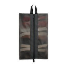 Load image into Gallery viewer, Briggs & Riley Translucent Shoe Pouch
Shown with three pairs of women's shoes stacked horizontally.
EXTERIOR DIMENSIONS:
17 x 10.5 in / 43.18 x 26.7 cm