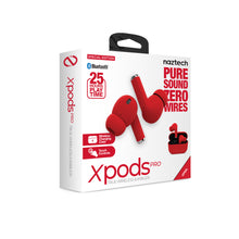 Load image into Gallery viewer, Angled front view of the earbuds packaging.