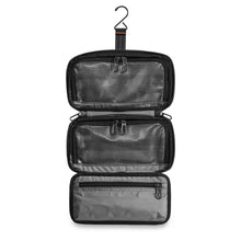 Load image into Gallery viewer, Briggs & Riley ZDX Hanging Toiletry Kit - Shown in Black
Toiletry Kit shown open in hanging position
Dimensions: 10 x 5 x 2.8 inches