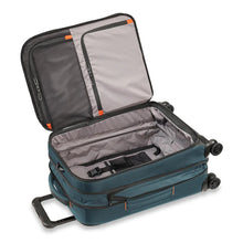 Load image into Gallery viewer, Briggs & Riley ZDX 22" Domestic Carry-On Expandable Spinner - Ocean Blue
Image of Main Packing Compartment shown in Expanded View
Dimensions:  22 x 14 x 9"
Weight:           7.4 lbs.